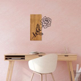 Accesoriu decorativ de perete din lemn Rose love - 370