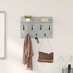 vidaXL Răcător de paltoane montat pe perete Gri beton 60 x 40 x 12 cm