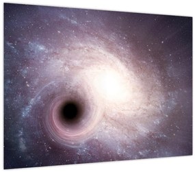 Tablou pe sticlă - Galaxii spiralate (70x50 cm)