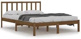 Cadru de pat, maro miere, 160x200 cm, lemn masiv de pin maro miere, 160 x 200 cm
