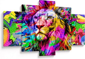 Tablou - 3D imaginea leului (150x105 cm)