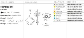 Lustra moderna design geometric realizata manual Gemmy arlecchino