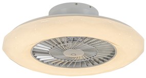 Ventilator inteligent de tavan argintiu cu LED cu efect de stea reglabil - Clima