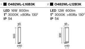 Aplica de perete LED iluminat exterior IP54 Rounge