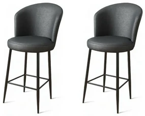 Set de scaune de bar Uras Anthracite, 2 buc., 2 buc.
