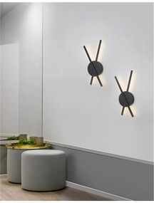 Aplica perete LED design modern decorativ Reslin neagra NVL-9100202