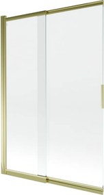 Mexen Fox paravan de cadă cu 2 canaturi glisant 120 x 150 cm, transparent, auriu - 891-120-002-50-00