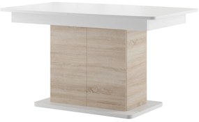 Masă sufragerie Sorred 03 (alb + stejar sonoma) (pentru 6 până la 8 persoane). 1068265