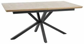 Masă de bucătărie Hull, stejar / negru
