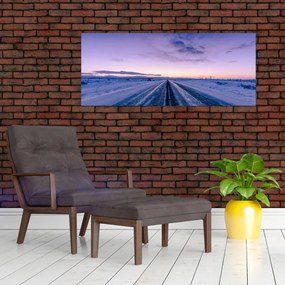 Tablou - autostrada iarna (120x50 cm)