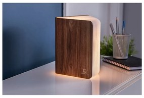 Veioză maro LED cu abajur textil (înălțime 2,5 cm) Booklight – Gingko