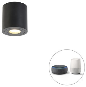 Spotlight inteligent pentru baie negru rotund IP44 cu Wi-Fi GU10 - Capa