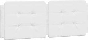 vidaXL Pernă pentru tăblie pat, Zadar, alb, 140 cm, piele artificială