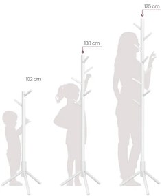 Cuier de podea LINEA, alb