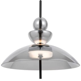 Lustra/Pendul LED design modern decorativ Bangkok 40cm, fumuriu