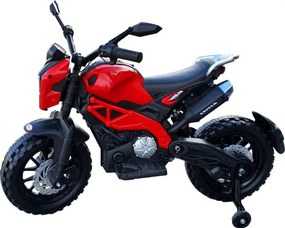 Motocicleta Electrica cu Acumulator Pentru Copii NOVOKIDS™ Enduro Moto Maxima, 4-9 ani, max 40 kg, Cu Sunete si Lumini, Suspensie pe spate, Roti