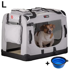 Deuba Geanta portabila pentru caini L 70x52x52cm - gri