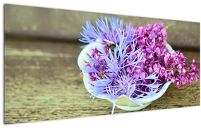 Tablou - plantă violetă (120x50 cm), în 40 de alte dimensiuni noi
