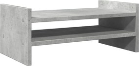 vidaXL Suport de monitor, gri beton, 50x27x20 cm, lemn prelucrat