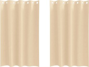 vidaXL Perdele Opaque cu Inel 2 pcs Crem 175 x 140 cm Poliester