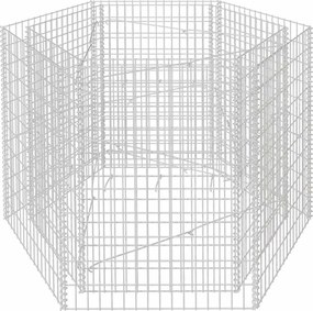 vidaXL Strat înălțat gabion hexagonal, 160 x 140 x 100 cm