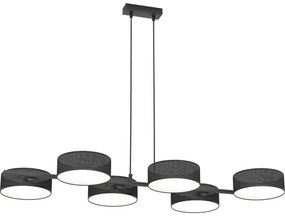 Lustră suspendată pe cablu DRUMZ 6xE14/10W/230V neagră