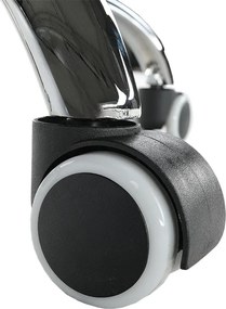 Scaun de birou, piele eco/metal, negru/crom, FARAN
