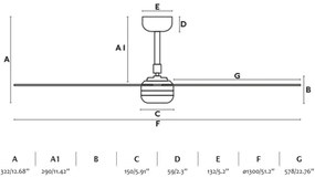Ventilator LED de tavan FARO 33817-21 PUNT LED/24W/230V lemn/negru + telecomandă