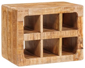 vidaXL Raft pentru vin Maro 44 x 30 x 35 cm Lemn de mango solid