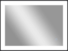 HOMCOM Oglindă de Baie cu Lumină LED 80x60 cm cu 3 Culori de Lumină Funcție Antiabur Funcție Memorie IP44 Orizontal/Vertical | Aosom Romania