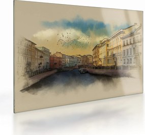 Tablou pe sticlă - Râul Moyka, Sankt Petersburg, Rusia (70x50 cm)