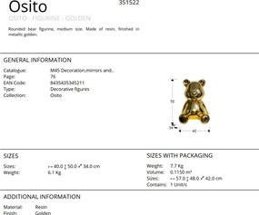 Figurina decorativa ursulet Osito aurie