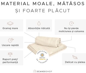 Prosop CLARYSSE ELEGANCE 70x140 cm albastru deschis, 100% bumbac