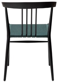 Scaun de dining negru/turcoaz Sava – DAN-FORM Denmark