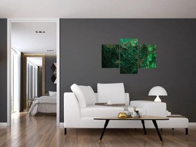 Tablou - Imagine microscopică verde (90x60 cm)