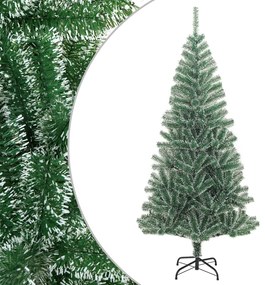 vidaXL Brad de Crăciun artificial cu zăpadă pufoasă, verde, 210 cm