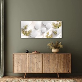 Tablou - 3D cercuri cu flori (120x50 cm)