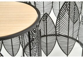SET 2x măsuță de cafea FOLLA d. 33/40 cm negru