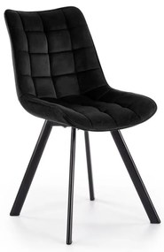 Scaun de dining COMORO, 1 buc., negru