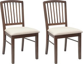 vidaXL Scaune de dining 2 pcs Maro deschis 50 x 52,5 x 91 cm