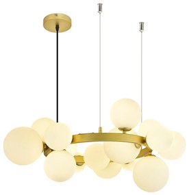 Lustră LED pe cablu Brilagi MILLA 15xG9/3W/230V auriu/alb