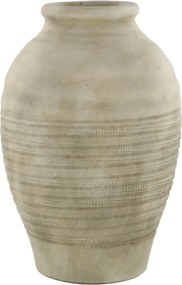 Vas decorativ din teracotă, H44 cm, aspect antichizat, Lourdes