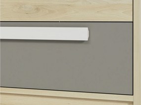 Comodă Jowiza 07 cu sertare 92 cm - fag fjord / alb / gri platină