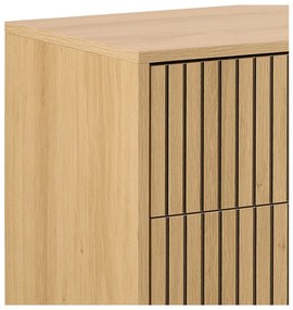Comodă în culoare naturală cu aspect de lemn de stejar 158x80x40 cm Albany – Actona