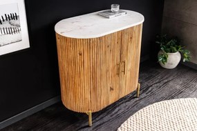 Comoda lemn de mango, marmura alba TRES CHIC 70cm