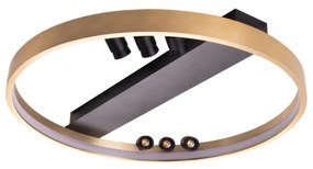 Plafoniera LED dimabila moderna SERAFINO TOP 60 3-step dimm auriu/negru