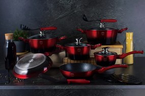 Set oale marmorate 15 piese Black Burgundy Line Berlinger Haus BH 1632N