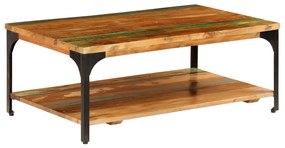 vidaXL Măsuță de cafea cu raft, 100 x 60 x 35 cm, lemn masiv reciclat