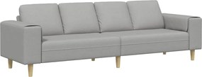 vidaXL Canapea pentru living Gri nori 250 x 77 x 76 cm Poliester