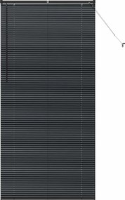 vidaXL Jaluzele venetiene Manual Negru 220 x 105 cm Aluminiu